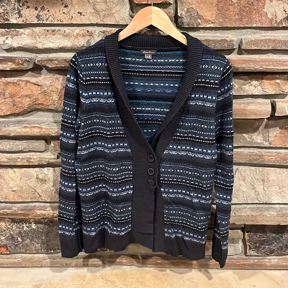 Eddie Bauer Southwest Knit Cotton Blend Cardigan